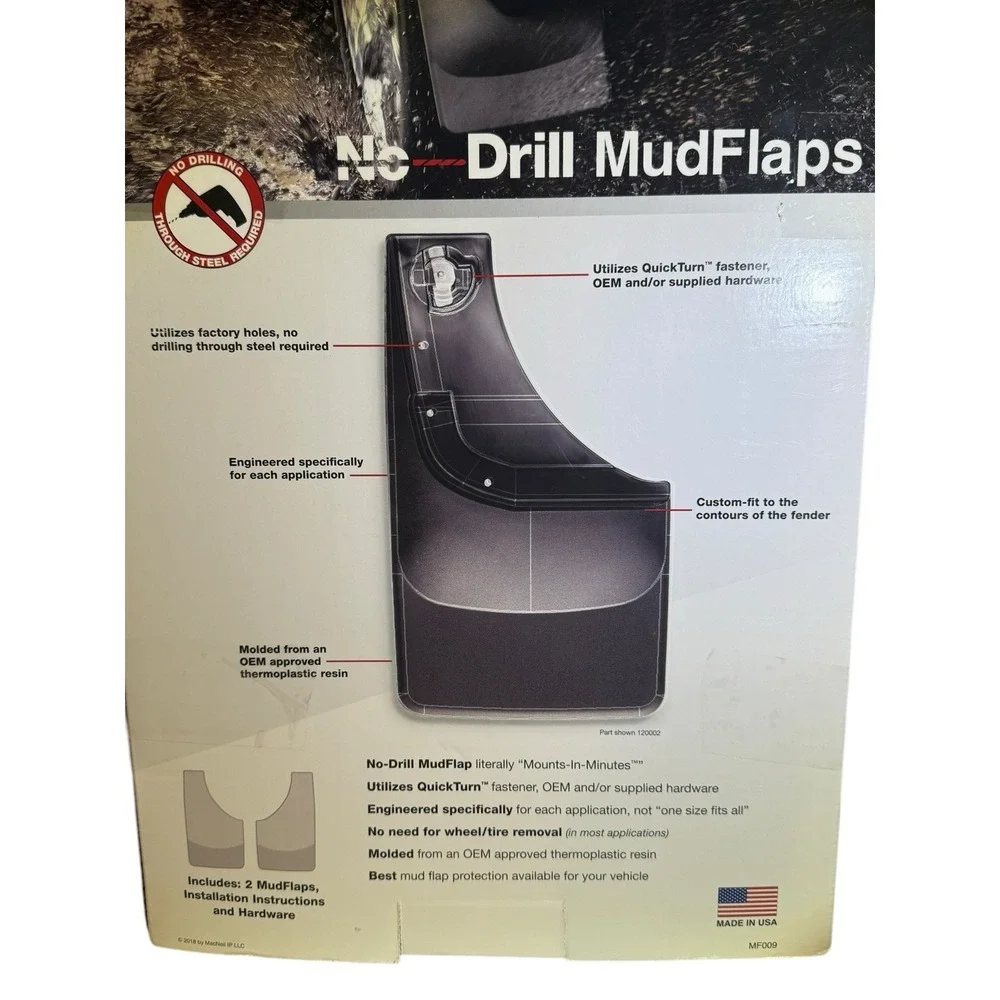 WeatherTech‎ No-Drill MudFlaps for Buick Enclave 2018-2019 Full Set Front Rear